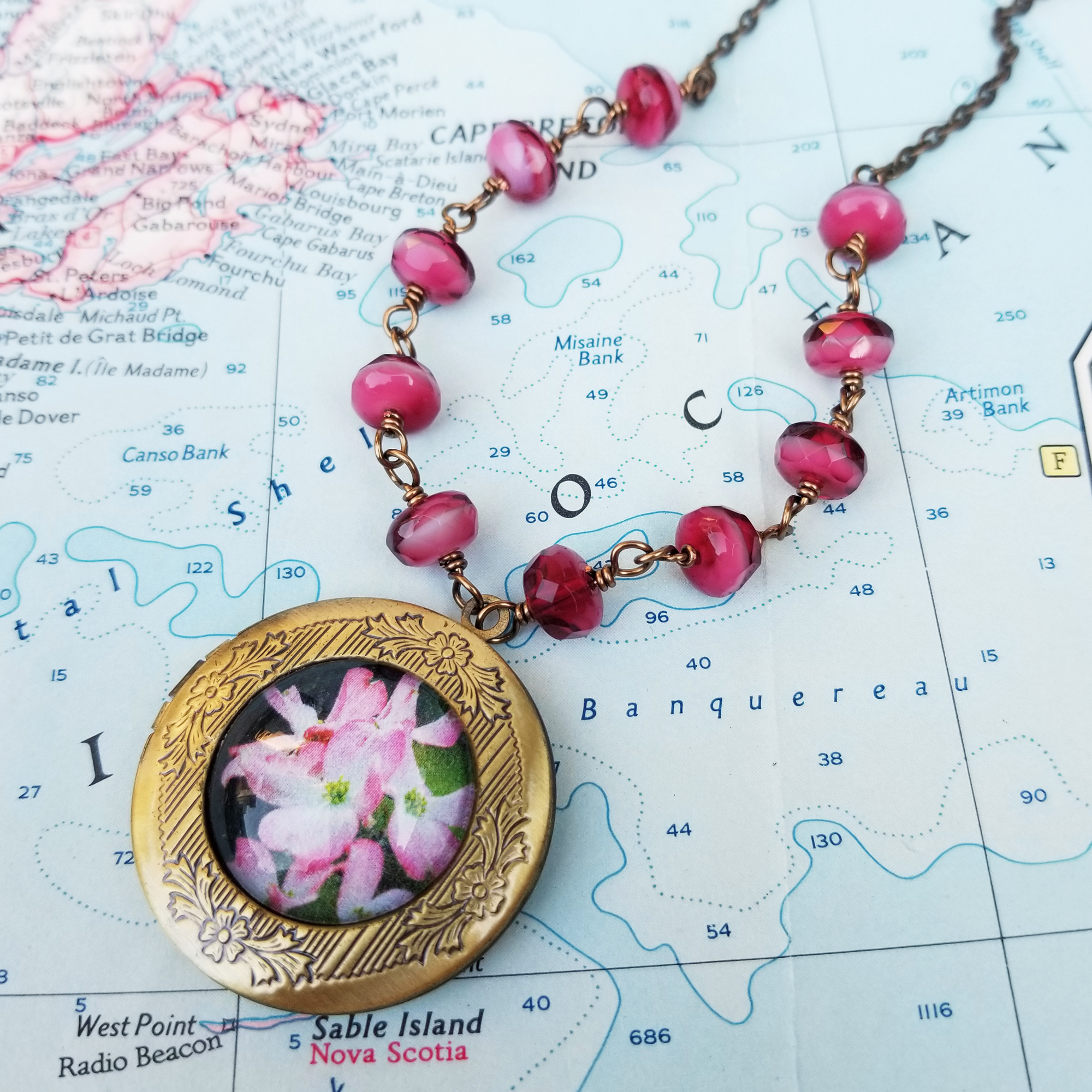 In the Pink Photo Locket Necklace