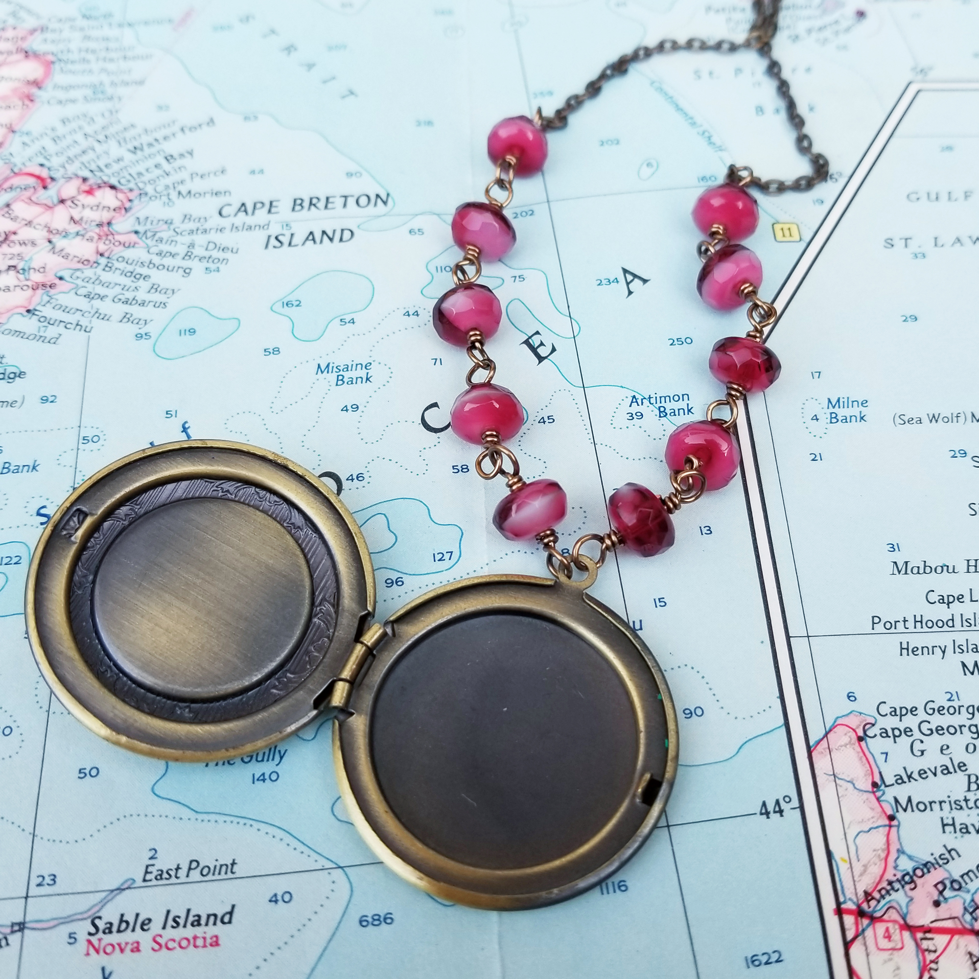In the Pink Photo Locket Necklace
